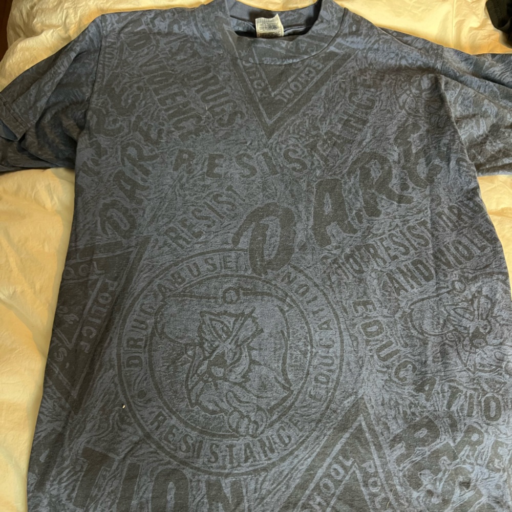 Vintage D.A.R.E. All over print tee shirt